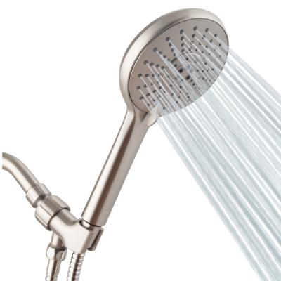 China Needleless Factory-manufactured chrome plated brushed handheld shower set with hose and American fixed arm for sale