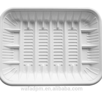 China Bioplastic Disposable Food Tray Large Meat And Fruit Tray For Supermarket for sale