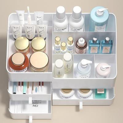 China Sustainable Plastic Makeup Vanity Drawer Organizers for sale