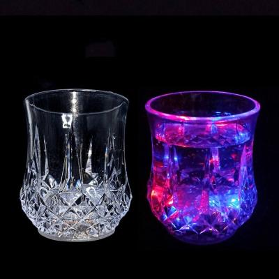 China Holiday Decorations Custom Bar KTV Led Cup Flashing Plastic Led Lighting Party Cups Customized Logo Light Water Cup for sale