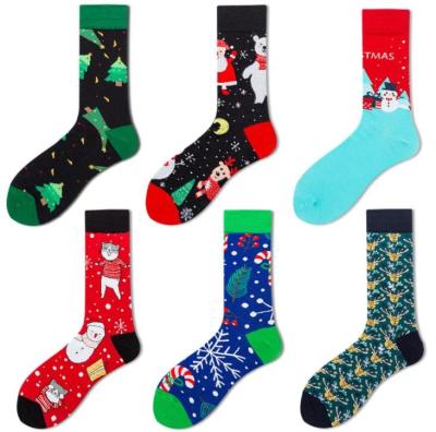 China New Autumn Men's Medium Tube Cotton Wet Socks Child Safe Santa Claus for sale