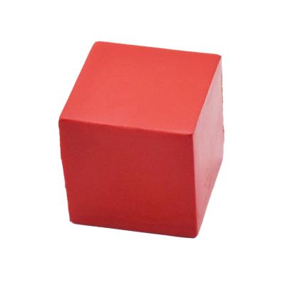 China Soft Toy Cheap Promotional Gift Toy PU Square Stress Ball With LOGO Printing Cube Anti Stress Ball Custom for sale