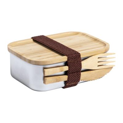 China Freshness Keeping 800Ml Kitchen With Lid Knife Fork And Spoon Bamboo Utensils Set Glass Food Container Bento Lunch Box for sale