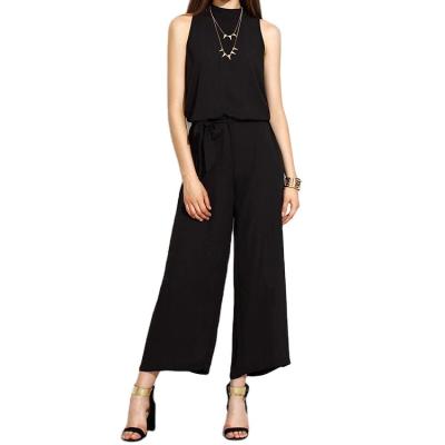 China QUICK DRY Europe and the United States sell like hot cakes women loose black fashion chiffon loose overalls for sale