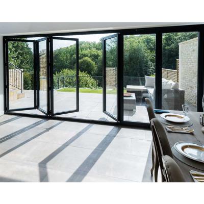 China Sound Insulation Miami NOA Approved Hurricane Proof Impact Resistance Aluminum Bi Folding Doors for sale