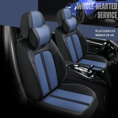 China Fashionable Auto Leather Stitching Car Seat Covers PVC Easy Clean Protective Leather Seat Covers for sale