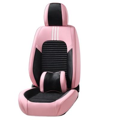 China Hot Selling Clean Easy To Clean Black&Pink Inclusive Leather Cushion And Comfortable Car Seat Covers for sale