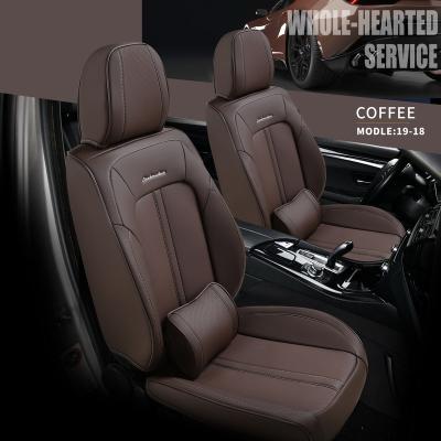 China Easy Clean Custom Made Luxury Pure Leather Car Seat Protector Universal Seat Cover PU Four Seasons Seat Cover for sale