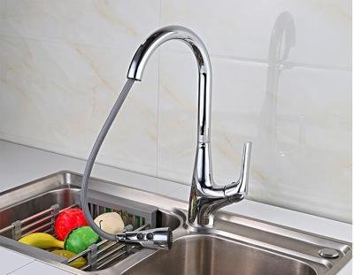 China Sense Faucets Modern Design High Quality Brass Pull Out Kitchen Faucet With Single Handle for sale