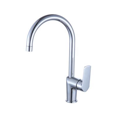 China Contemporary Modern Style Hot And Cold Water Mixer Tap Kitchen Faucets Chromed Finish Tap Faucet for sale