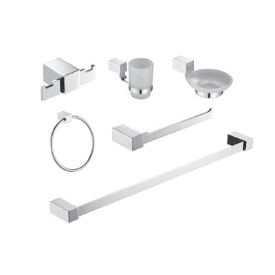 China 2020 Stylish New Design Mental 6 Piece Bathroom Accessories Set for sale