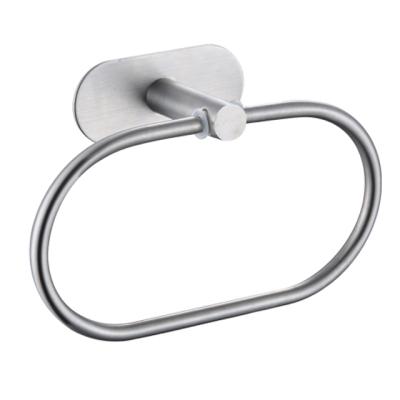 China Modern Bathroom Hardware Wall Mount Stainless Steel Towel Ring In Polished Chrome for sale