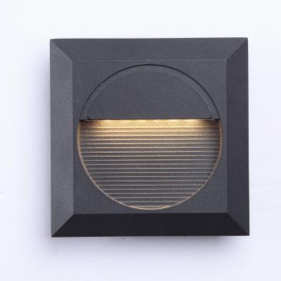 China Modern Die Casting Aluminum Square Outdoor LED Recessed Wall Lights Outdoor Step Lights for sale