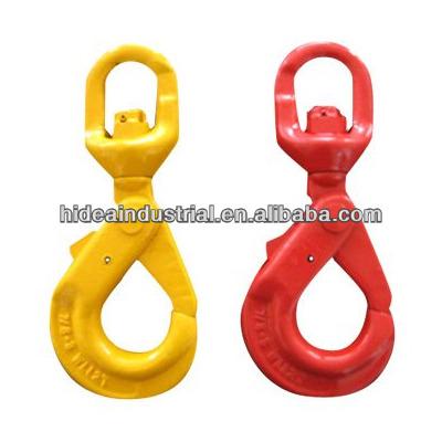 China Self-locking Type Swivel Hook Safety Alloy Steel G80 USA Hook for sale