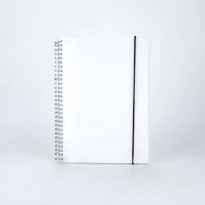 China Customized Logo Wide Ruled Paper Office Student Spiral Writing Notebooks with Elastic Closure for sale