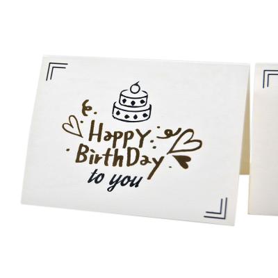 China 4c Offset Printing Customized Greeting Cards Gold Foil Invitation Happy Birthday Cards for sale