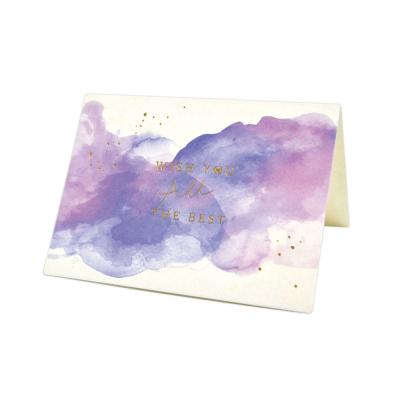 China CMYK Creative Mini Greeting Cards Colorful Gold Foil Kids Cards for Birthday Gift for sale