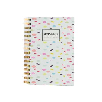 China A5 Hardcover Notebook Printing Spiral Binding Emboss Academic Planner Book Customized for sale