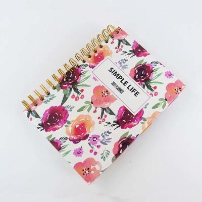 China Organizer/Planner A5 Size Rose Gold O Wire Spiral Bound CMYK 2021 Agenda Planner for sale