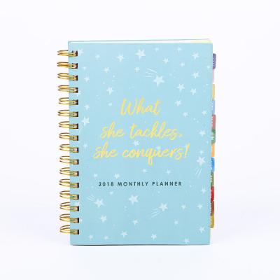 China Custom Planner Agenda Spiral Composition Notebook For School Exercise for sale