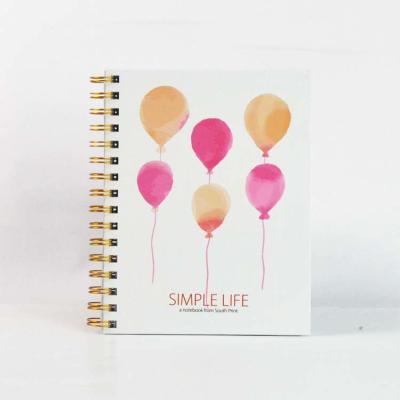 China A5 Customized Book Printing Full Color Recycle Blank Monthly Spiral Journal Notebook for sale