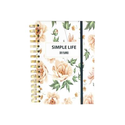 China Gold Spiral Binding Academic Year Planner with Work Management and Organized Planning for sale