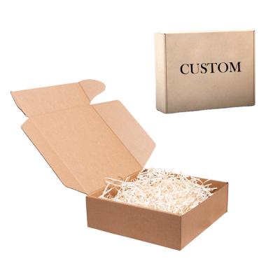 China Square Corrugated Cardboard Mailer Clothing Packing Box with Custom Logo Printing for sale