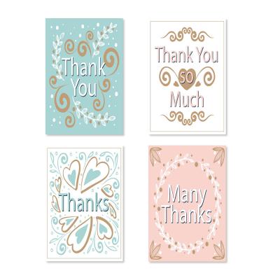 China Recyclable Custom Card Printing Film Lamination Classic Kraft Thank You Notes for sale