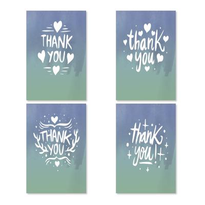 China Festival Small Thank You Message Card CMYK Color Snow Christmas Greeting Postcard for sale