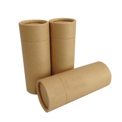 China Recyclable Custom Logo Tea Packaging Box Kraft Paper Tube Gift Cylinder Tube Box for sale