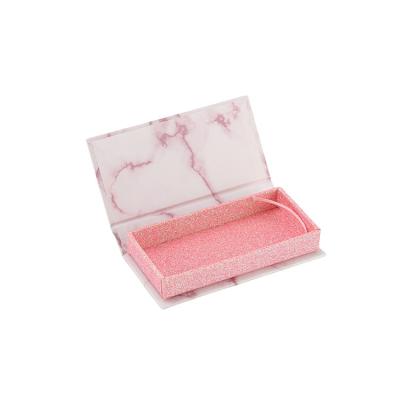 China CMYK Custom Marble Printed Non-Toxic Empty False Eyelash Packaging Box for Eyelashes for sale