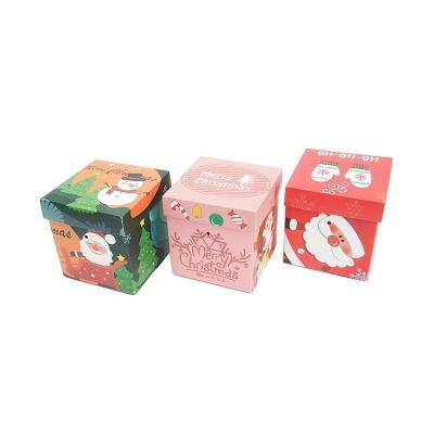 China Other Gift Craft Custom Printed Christmas Decoration Cardboard Gift Paper Packaging Box With Lid And Base for sale