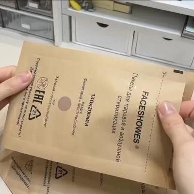 China CMYK Color Paper Printing Services Paste Brown Kraft Paper Ziplock Bag for sale