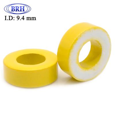 China Industrial Magnet T68-26A High Permeability Ring Ferrite Core White Yellow Soft Toroid for sale