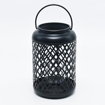 China Wholesale Custom Metal Cylinder Home Decoration Pattern Night Atmosphere Hollow Candle Lantern for sale