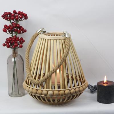 China Home Decoration Home Garden Decoration Bamboo Candle Lanterns for sale