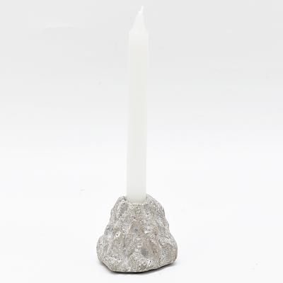 China Wholesale cement home office small decorative candle holder decoration table pole candle holder for sale