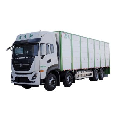 China dongfeng 8x4 aluminum floors 9.6m livestock 315 livestock poultry pig animal transport truck 11920*2530*3995mm optional for sale