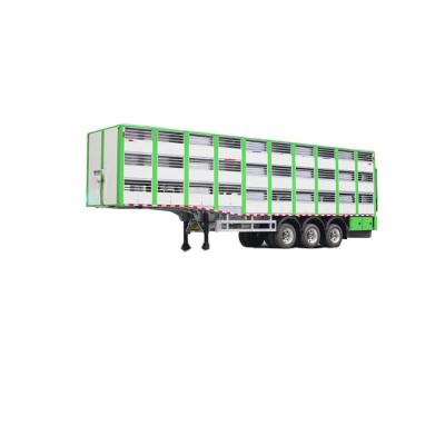 China Truck Trailer Hot Sale Livestock Trailer Animals Hog Transport Semi Trailer for sale