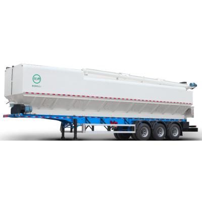 China Hydraulic Bulk Feed Trailer Carbon Steel Auger Trailer Truck Animal Feed Haul Truck Delivery Tank Animal Bulk Trailer Truck for sale