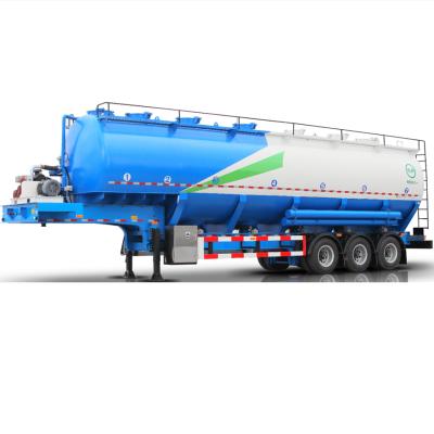 China Pneumatic Bulk Feed Truck Trailer Transport Tank Conveyor Animal Transport Bulk Trailer Truck for sale