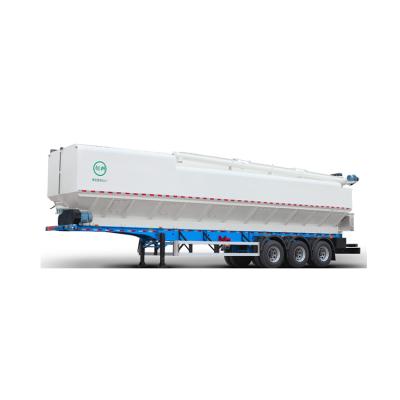 China Truck trailer factory sale custom 12m carbon steel hydraulic auger feed trailer bulk feed trailer grain trailer for sale