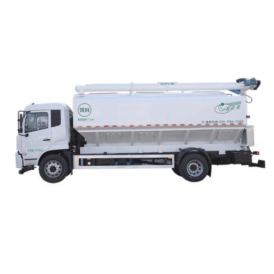 China Customized 210 horsepower aluminum pig chicken food deliver bulk feed transport truck 9000*2480*3880mm for sale