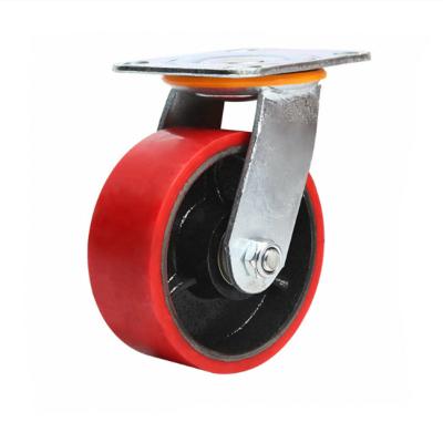 China Industrial Top-selling High Quality Customized Polyurethane Caster Wheel Medium Duty Medium Rubber Wheel for sale