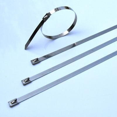 China 4.6 * 350 mm Stainless Steel Solar Cable Ties 201/304/316 Heat Resistant Stainless Steel for sale