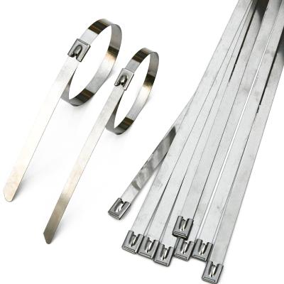 China Heat Resistant 10 * 450 mm 304 Stainless Steel Material Cable Ties Machine Stainless Steel Cable Tie Plate for sale