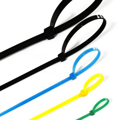 China Factory Direct 500 Mm Plastic Heat Resistant Self Zip 9.0 * Ties Cable Ties Locking 66 Nylon Cable Ties for sale