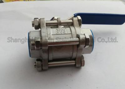 China 1000WOG PN63 Stainless Steel Fittings 3PC Ball Valve Internal Thread DN15 - DN50 for sale