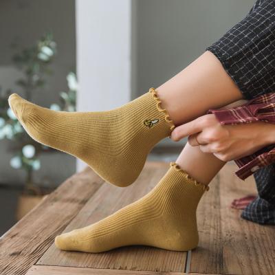 China Cute Women's Sustainable Fruit Cotton Print Socks 2019 Multicolor Socks Long Colorful Funny Women Girls Socks for sale