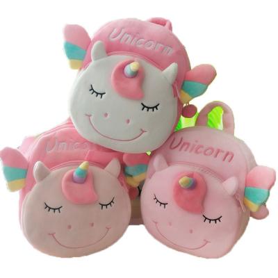 China The Other Cute Unicorn Kids Plush Item Packing 3D Cartoon Cute Rainbow Schoolbag Toy Animal Backpack Bag for sale